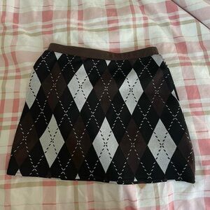 H&m argyle mini skirt y2k